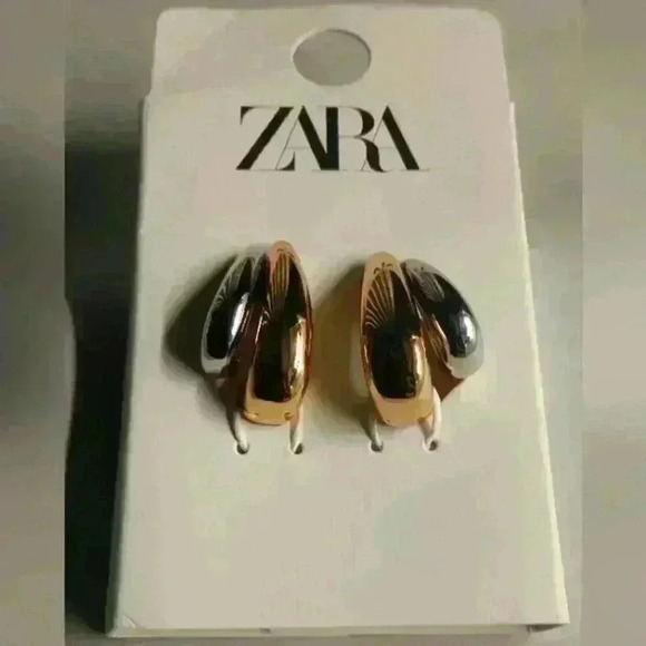 Zara Jewelry - Zara Gold/Silver Tone Cuff Earrings